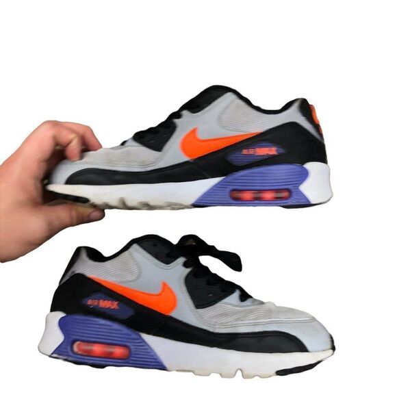 Rare 2015 nike air max 90 mesh GS 'Wolf grey' size 8.5 - Picture 2 of 16